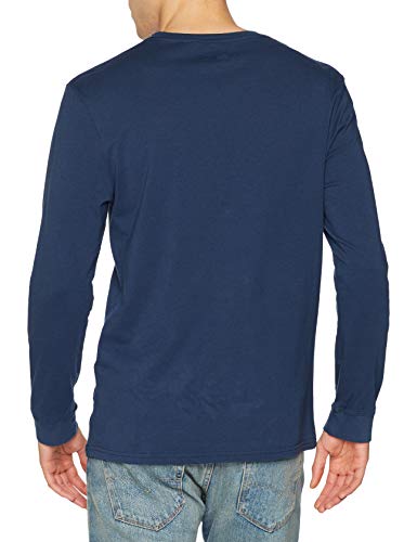 Levi's Original Hm tee Camiseta, LS Cotton + Patch Dress Blues, L para Hombre