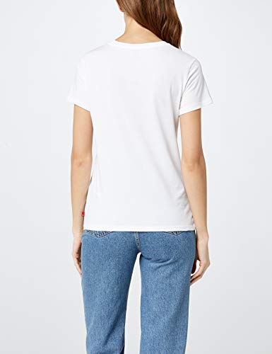 Levi's The Perfect Tee, Camiseta para Mujer, Blanco (Batwing White Graphic 53), Small