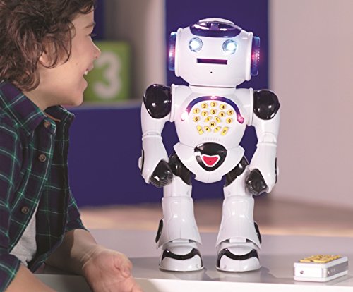 LEXIBOOK POWERMAN: el Robot Educativo Inteligente para Jugar y Aprender, Baila, Canta, Cuenta chistes, mando a distanc Distancia, color blanco (ROB50ES)