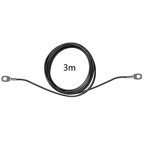 LFJ Cable de Acero para Fitness, Cuerda Gimnasio Alambre Resistente Poleas para Cables Máquina Accesorios Gym en Casa Equipo de Levantamiento de Pesas (3m)