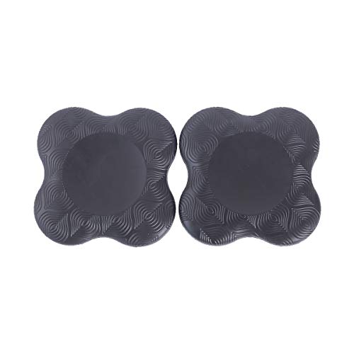 LiebHome - Rodillera de yoga de Alaman para yoga, ecológica y ligera, para rodillas, manos, muñecas y codos, BLACK 2 PACK