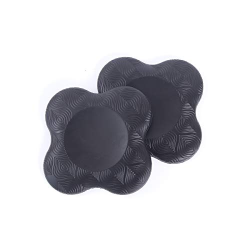 LiebHome - Rodillera de yoga de Alaman para yoga, ecológica y ligera, para rodillas, manos, muñecas y codos, BLACK 2 PACK