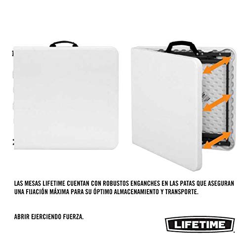 LIFETIME 4428 - Mesa plegable multiusos ultrarresistente, UV100, 122x61x56 - 91,5 cm