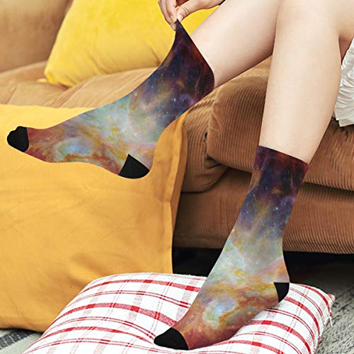 Linomo Galaxis Universum espacio para deportes al aire libre casual ual Crew Calcetines altos tobillos para hombres y mujeres 1 pack multicolor Talla única