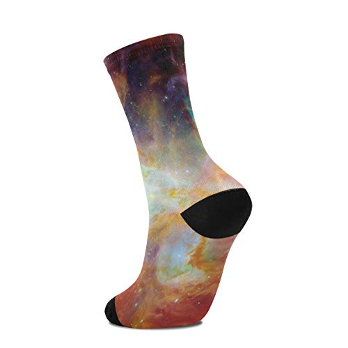 Linomo Galaxis Universum espacio para deportes al aire libre casual ual Crew Calcetines altos tobillos para hombres y mujeres 1 pack multicolor Talla única