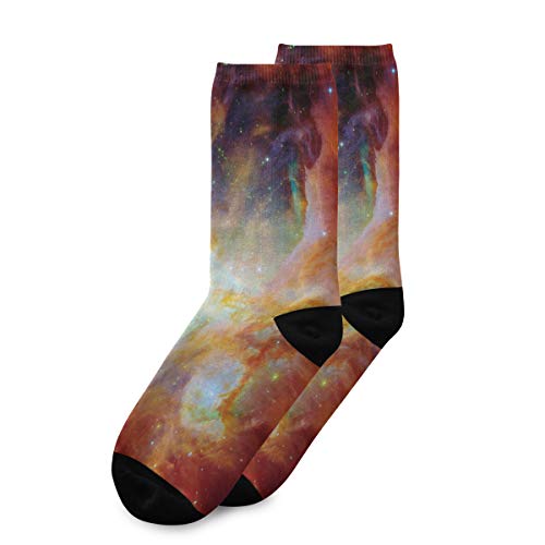 Linomo Galaxis Universum espacio para deportes al aire libre casual ual Crew Calcetines altos tobillos para hombres y mujeres 1 pack multicolor Talla única