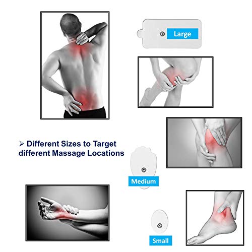 LiteTour 20 Piezas Electrodos para TENS Parches Electroestimulador 3.5 Electrodos Gelificados TENS Electrodos Masaje Gel Conductor Electrodos Parches para Electroestimuladores