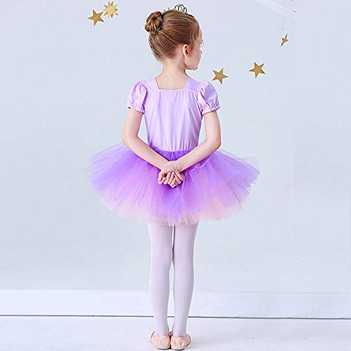 Lito Angels Niñas Tutús de Ballet Bailarina Danza Disfraz Ropa de Baile Princesa Rapunzel Vestido 5-6 años Morado