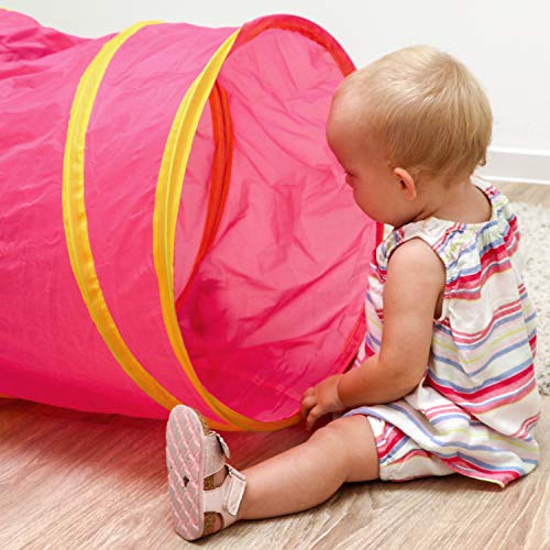 LittleTom Túnel de Juguete 180x46cm para niños pequeños de Lona Multicolor