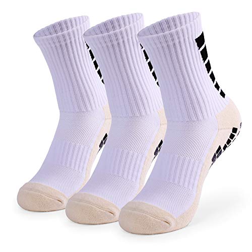 Lixada 1 Par / 3 Pares Calcetines de Fútbol Antideslizantes para Hombres Calcetines Deportivos de Tubo Alto de Fútbol