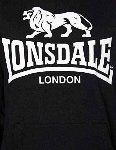 Lonsdale London Sudadera con Capucha para Hombre Gosport 2, Hombre, Sudadera con Capucha, 113027, Negro, Large