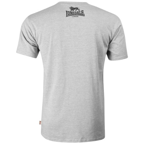 Lonsdale T-Shirt Logo Camiseta, Gris (Steingrau), Large para Hombre