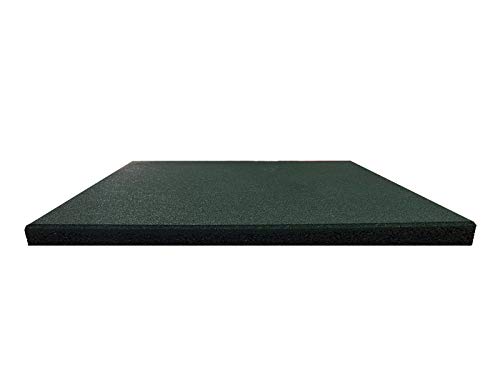 Loseta de Caucho para Gimnasio | Suelo para Crossfit | Pavimento de Caucho para Halterofilia | Loseta de Entrenamiento Profesional | Medida 50 x 50 x 2 cm (32 losetas (8 m²), Verde)