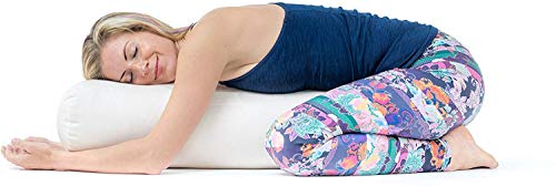 Lotuscrafts Bolster Yoga Rectangular para Yin Yoga - Relleno de Kapok - Cubierta en Algodon Lavable - Cojin Yoga Restaurativo - Bolster Yoga Kapok - Bolster Yoga Algodon