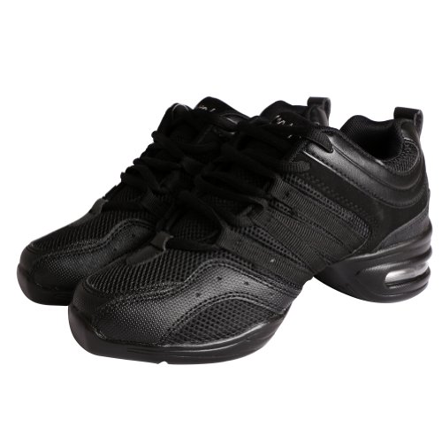 LSERVER-Zapatos de Baile Contemporáneo Jazz para Mujeres Zapatillas Ligeras y Cómodas Transpirables, Talla 36-40 EU, Negro, 36 EU