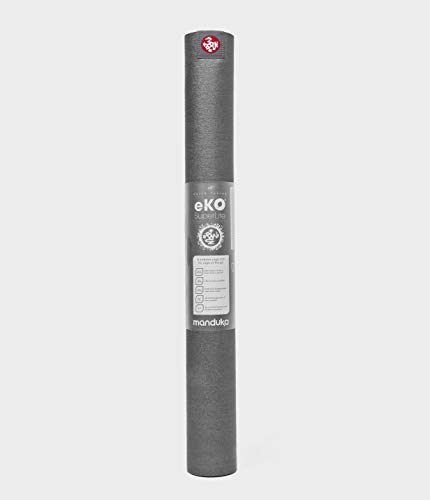 Manduka Esterilla de viaje unisex eKo Superlite para yoga y pilates, color carbón, 180 cm