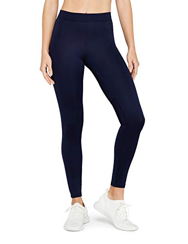 Marca Amazon - AURIQUE Mallas Largas de Deporte Mujer, Azul (Navy), 46, Label:XXL