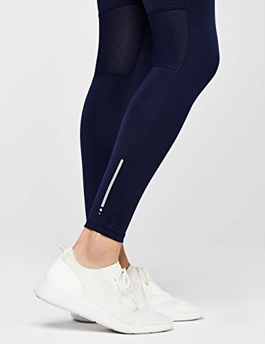 Marca Amazon - AURIQUE Mallas Largas de Deporte Mujer, Azul (Navy), 46, Label:XXL