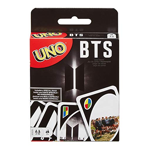 Mattel - Games UNO BTS, juego de cartas del grupo de música coreano ( GDG35)