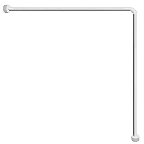 MAURER 4042200 Barra para Cortina Ducha Universal Aluminio Blanco 80x80 cm