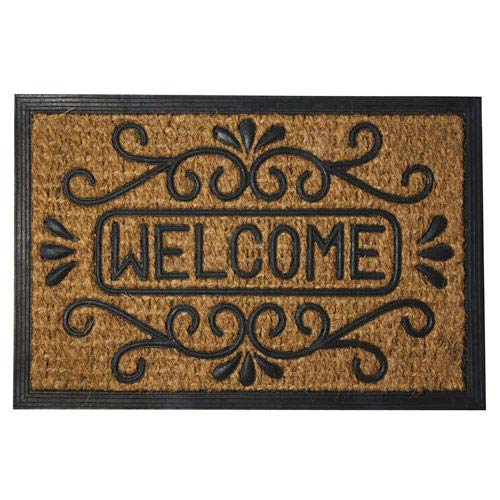 MAURER 5291045 Felpudo Fibra Coco y Goma Welcome 40x60 cm, 40 x 60 cm