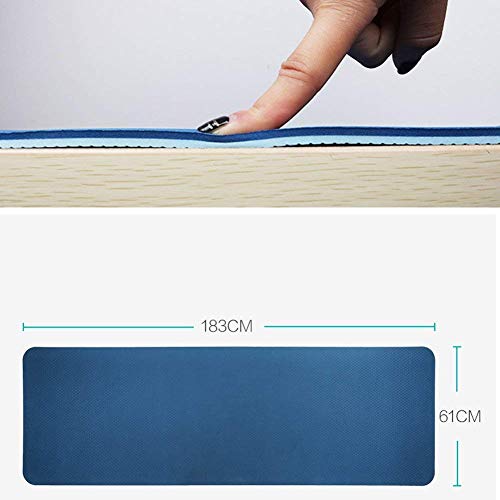 MAXYOGA® Esterilla para Yoga/Pilates/Gimnasia de Material ecológico TPE. Yoga Colchoneta Esterilla Antideslizante y Ligero con Grosor de 6mm, tamaño 183cm x 61cm. -Azul Oscuro