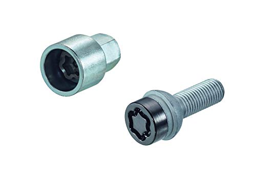 McGard 28018 SUB - Tornillos antirrobo para ruedas (base cónica, M14 x 1,5, longitud del vástago 26,7 mm, SW17), color negro