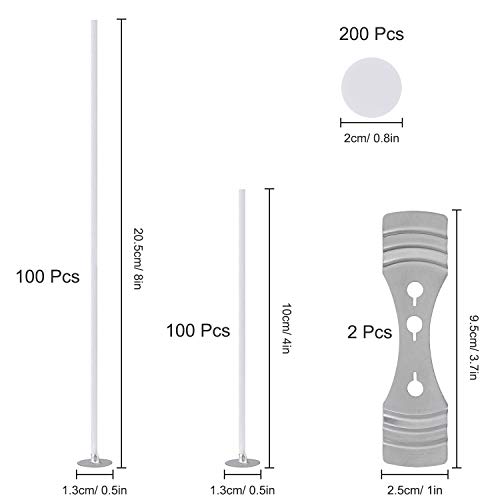 Mechas de Velas Naturales Juego para Hacer Vela con Dispositivo de Centrado Pegatinas de Doble Cara Bricolaje 212 Piezas