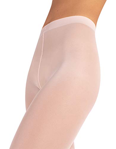 MEDIAS DE BALLET PARA MUJER | PANTY MICROFIBRA | 40 DEN | ROSA, NEGRO, NATURAL | CALCETERÍA ITALIANA | (L, ROSA)