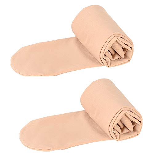 Medias de Ballet para Niños y Adultos (Small(5-8 años), 2 Pares Beige)