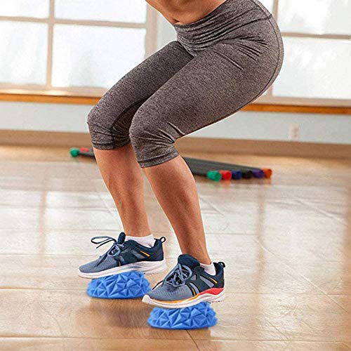 MEIMING Fascia Foot Massage Hemisphere, PVC Hemisphere Balance Training Ball, Half Ball Massage Mat Balance Ejercicio Pods Puntiagudos para Gimnasio Yoga Pilates 2PCS B