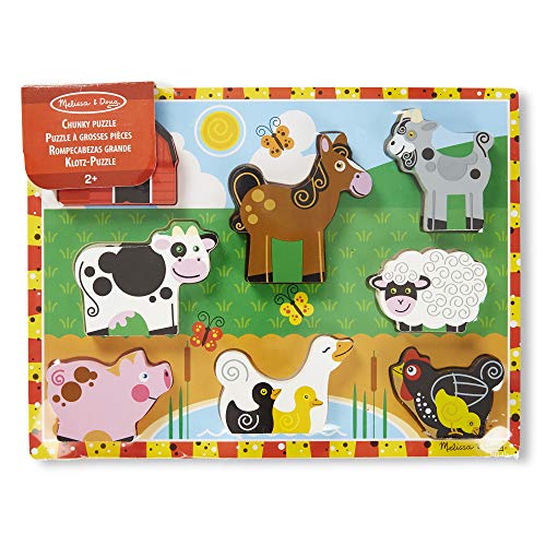 Melissa & Doug 13723 - Rompecabezas grande de madera - animales de granja