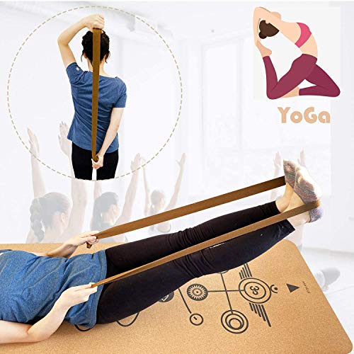 MENKAI - Esterilla de Yoga-Incluye Correa de Transporte y 2PC Bola para Masajes-100% Ecológicos Corcho - Esterilla de Deporte Antideslizante - Yoga Mat de 183x65cm