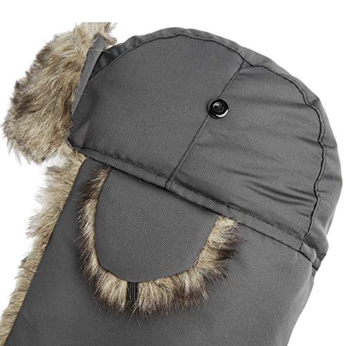 MeOkey Sombrero de Trampero Unisex Impermeable Invierno Cálido Gorro de Aviador Ruso para Actividades al Aire Libre