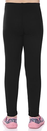 Merry Style Leggins Mallas Pantalones Largos Ropa Deportiva Niña MS10-130 (Negro, 140 cm)