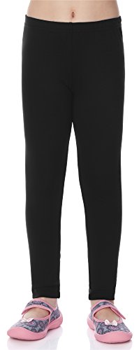 Merry Style Leggins Mallas Pantalones Largos Ropa Deportiva Niña MS10-130 (Negro, 140 cm)