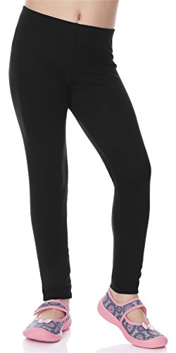 Merry Style Leggins Mallas Pantalones Largos Ropa Deportiva Niña MS10-130 (Negro, 140 cm)