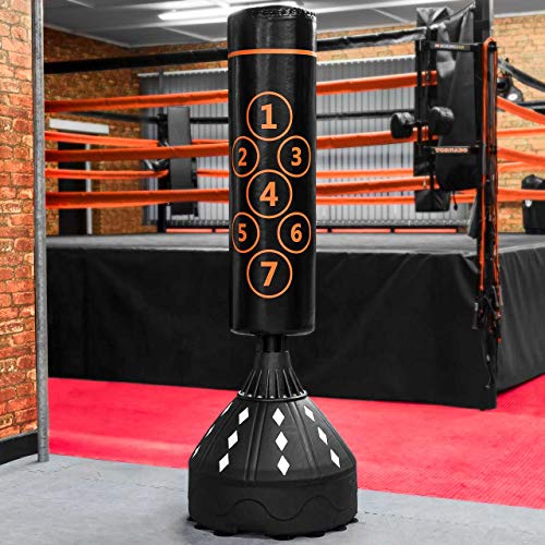 METIS Saco de Boxeo de Pie Bolsa de Boxeo con Soporte para Hombres y Mujeres | Saco Pesado para Entrenamiento de Boxeo, MMA, Kick Boxing | Punching Bag Base