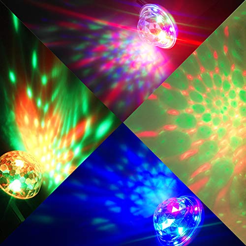 Mini bolas de discoteca AFUNTA-2 con luces USB C a USB y adaptadores micro USB, pequeñas bolas mágicas LED de colores para decoración de fiestas, teléfonos inteligentes compatibles