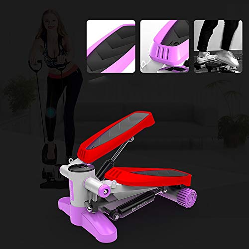 Mini Stepper Fitness MultifuncióN Silenciosa HidráUlica Stepper Tabla Plataforma Stepper con LED Monitor Antideslizante Ejercicios De Entrenamiento Carga MáXima 150Kg Purple