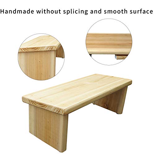 Miwaimao Banco de meditación Original, Taburete de Madera de Rodillas de Madera para Zen Meditating Postura-Banco de yogaergonómico para la práctica extendida, sin cojín, Estera o Almohada necesaria