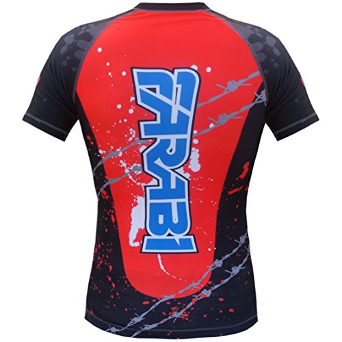 MMA Rash Guard Compression Top Gym Training Body Armour BJJ Base Layer by farabi (Large)