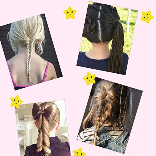 moinkerin 1000 Piezas Gomas Pelo Elástico Banda de Pelo Gomas de Pelo Pequeñas para Cabello de Niños, Trenzas, Peinado de Boda y Más (Negro)