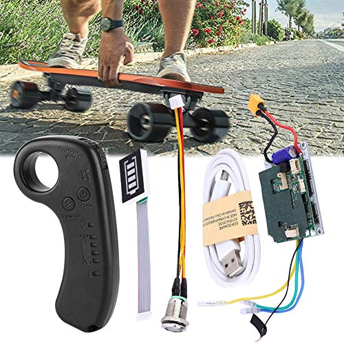 Monopatín eléctrico ESC Kit, 10S 36V Placa Base de Control sustituto ESC de Unidad única con Control Remoto para DIY Longboard Skateboard eléctrico