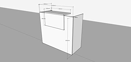 MOSTRADOR LAMINADO DE 25mm DE GROSOR DE 120X105X50CM CON COSTADO. FABRICADO EN ESPAÑA. ENVIO A PENÍNSULA (BLANCO-BLANCO) ENTREGA DE 3 A 5 DIAS HABILES.