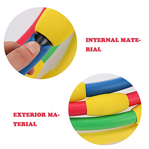 MOZX Niños Hula Hoop,Niño y Niña Círculo De La Aptitud,Niño Realizando Hula-Hoop Material De Esponja Suave Diseño,Fitness Peso Aro De Fitness Desmontable con Espuma,Verde,75cm