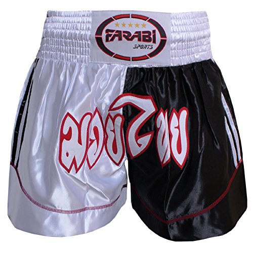 Muay Thai Boxing Kick Boxing Martial Arts Shorts Pink Black Shorts (L)