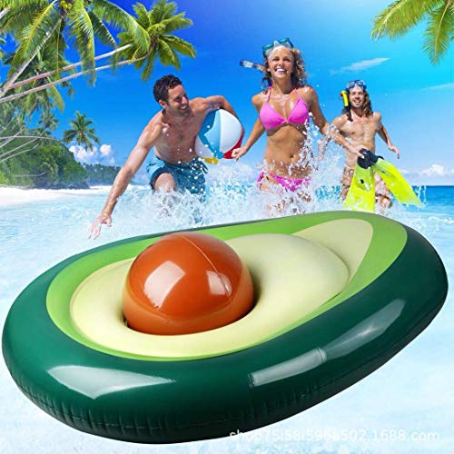 Much-Green Flotador Aguacate Gigante Hinchable Juguete Flotante Barco Inflación para Piscina，Playa flotación para Adultos Niños Juguetes de Agua Verano Fiesta (Aguacate，160 * 130 * 40 cm)