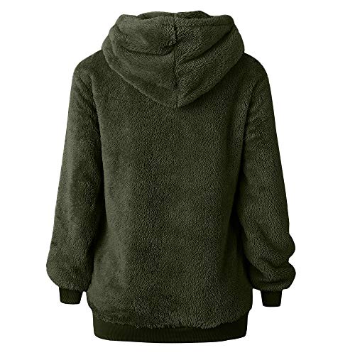 Mujer Caliente y Esponjoso Tops Chaqueta Suéter Abrigo Jersey Mujer Otoño-Invierno Talla Grande Hoodie Sudadera con Capucha riou