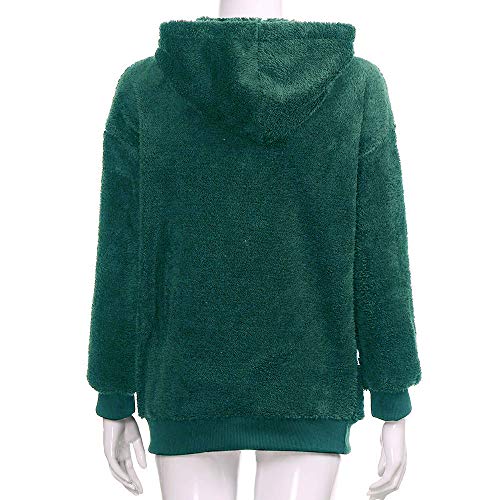 Mujer Caliente y Esponjoso Tops Chaqueta Suéter Abrigo Jersey Mujer Otoño-Invierno Talla Grande Hoodie Sudadera con Capucha riou